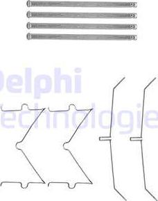 Delphi LX0627 - Комплект принадлежности, дискови накладки vvparts.bg