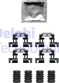 Delphi LX0677 - Комплект принадлежности, дискови накладки vvparts.bg