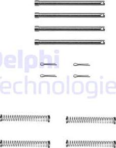 Delphi LX0097 - Комплект принадлежности, дискови накладки vvparts.bg