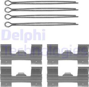 Delphi LX0024 - Комплект принадлежности, дискови накладки vvparts.bg