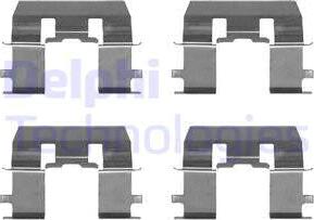 Delphi LX0368 - Комплект принадлежности, дискови накладки vvparts.bg