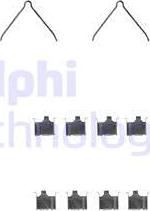 Delphi LX0229 - Комплект принадлежности, дискови накладки vvparts.bg