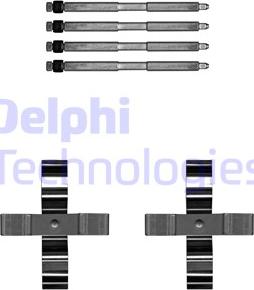 Delphi LX0703 - Комплект принадлежности, дискови накладки vvparts.bg