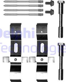 Delphi LX0718 - Комплект принадлежности, дискови накладки vvparts.bg