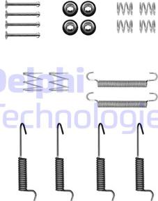Delphi LY1424 - Комплект принадлежности, челюсти за ръчна спирачка vvparts.bg