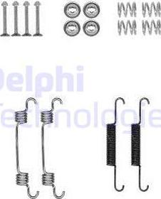 Delphi LY1381 - Комплект принадлежности, челюсти за ръчна спирачка vvparts.bg