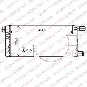 Delphi TSP0524001 - Радиатор, охлаждане на двигателя vvparts.bg