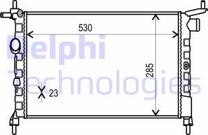 Delphi TSP0524014 - Радиатор, охлаждане на двигателя vvparts.bg