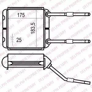 Delphi TSP0525535 - Топлообменник, отопление на вътрешното пространство vvparts.bg