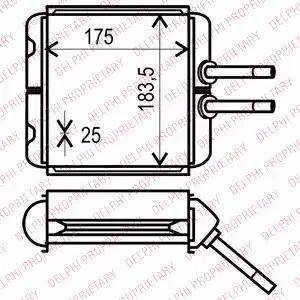 Delphi TSP0525532 - Топлообменник, отопление на вътрешното пространство vvparts.bg