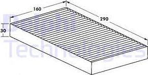 Delphi TSP0325076 - Филтър купе (поленов филтър) vvparts.bg