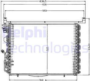 Delphi TSP0225192 - Кондензатор, климатизация vvparts.bg