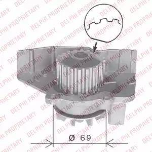 Delphi WP1601 - Водна помпа vvparts.bg