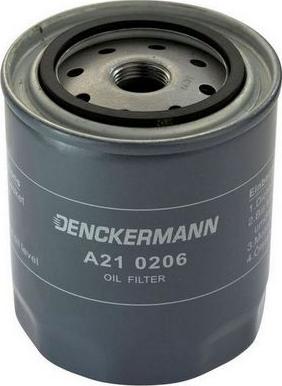 Denckermann A210206 - Маслен филтър vvparts.bg