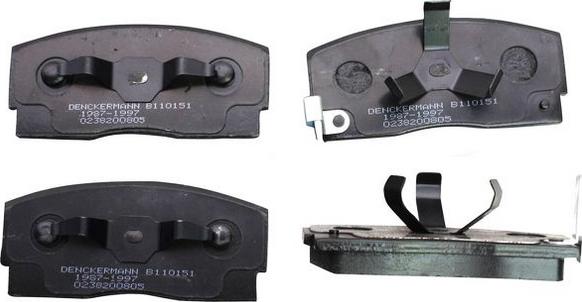 Denckermann B110151 - Комплект спирачно феродо, дискови спирачки vvparts.bg