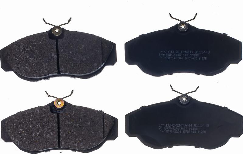 Denckermann B111443 - Комплект спирачно феродо, дискови спирачки vvparts.bg