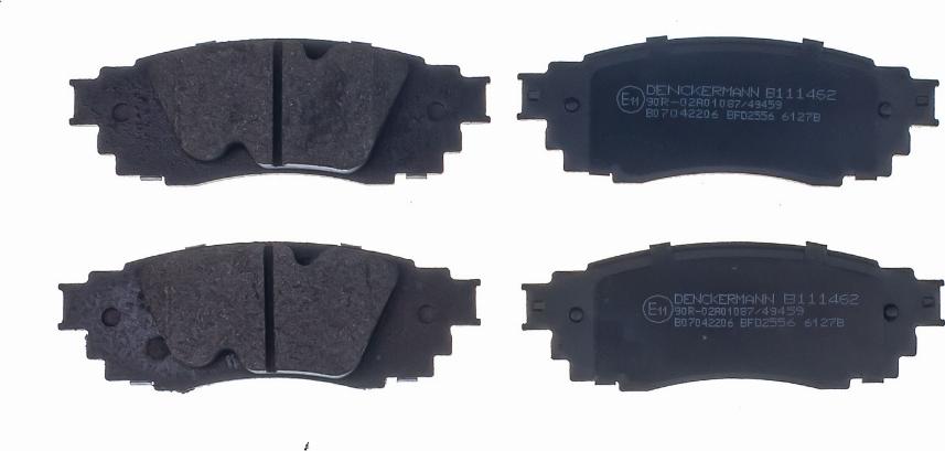 Denckermann B111462 - Комплект спирачно феродо, дискови спирачки vvparts.bg