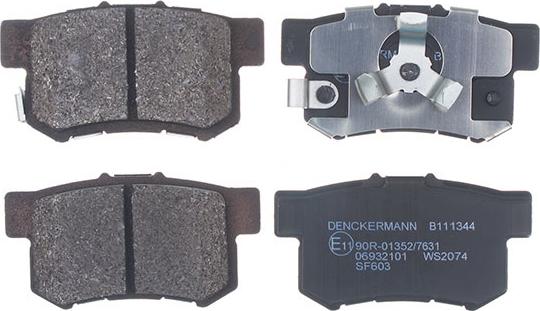 Denckermann B111344 - Комплект спирачно феродо, дискови спирачки vvparts.bg
