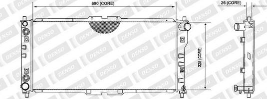 Denso 221-9182 - Радиатор, охлаждане на двигателя vvparts.bg