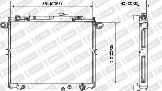 Denso 221-3152 - Радиатор, охлаждане на двигателя vvparts.bg