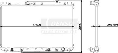 Denso 221-3100 - Радиатор, охлаждане на двигателя vvparts.bg