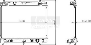 Denso 221-3112 - Радиатор, охлаждане на двигателя vvparts.bg