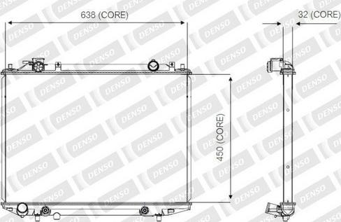 Denso A221-A340 - Радиатор, охлаждане на двигателя vvparts.bg