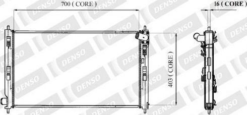 Denso A221-A312 - Радиатор, охлаждане на двигателя vvparts.bg