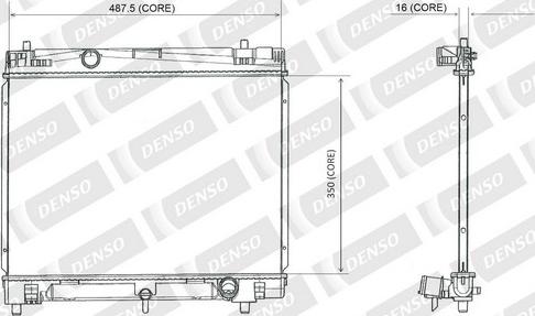 Denso A221-A389 - Радиатор, охлаждане на двигателя vvparts.bg