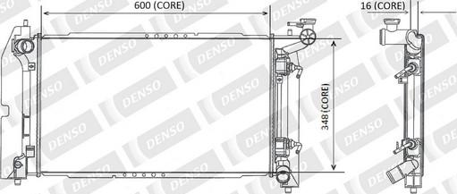 Denso A221-A386 - Радиатор, охлаждане на двигателя vvparts.bg