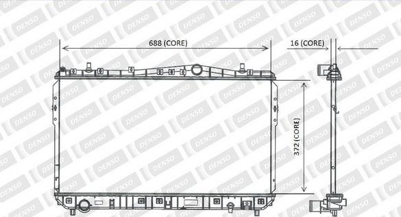 Denso A221-A383 - Радиатор, охлаждане на двигателя vvparts.bg