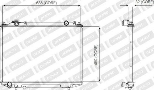 Denso A221-A339 - Радиатор, охлаждане на двигателя vvparts.bg