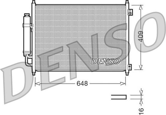 Denso DCN46001 - Кондензатор, климатизация vvparts.bg