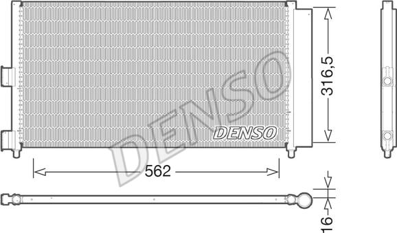 Denso DCN09072 - Кондензатор, климатизация vvparts.bg