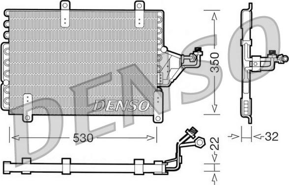 Denso DCN09143 - Кондензатор, климатизация vvparts.bg