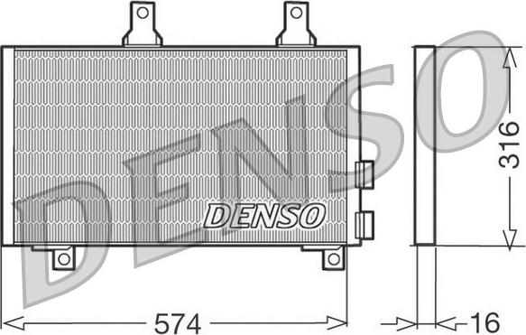 Denso DCN01002 - Кондензатор, климатизация vvparts.bg