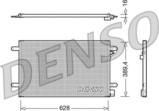 Denso DCN02017 - Кондензатор, климатизация vvparts.bg