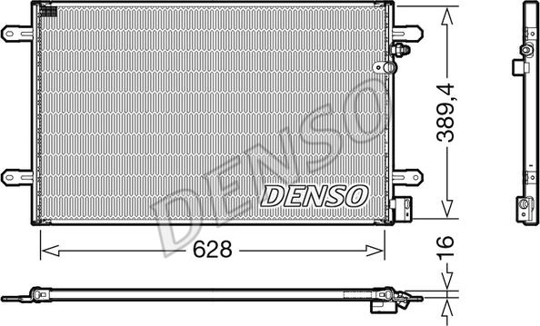 Denso DCN02037 - Кондензатор, климатизация vvparts.bg