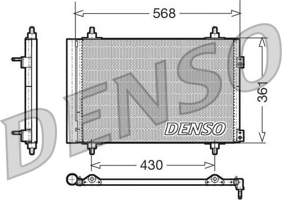 Denso DCN07008 - Кондензатор, климатизация vvparts.bg