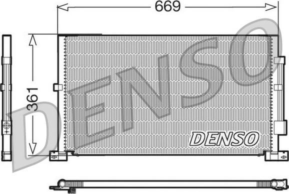 Denso DCN10012 - Кондензатор, климатизация vvparts.bg