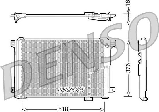 Denso DCN17005 - Кондензатор, климатизация vvparts.bg