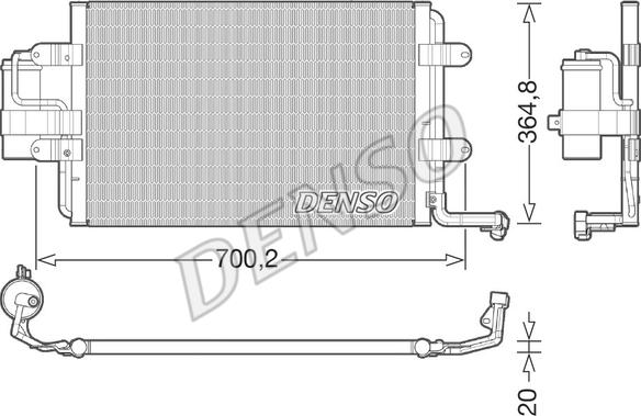 Denso DCN32021 - Кондензатор, климатизация vvparts.bg