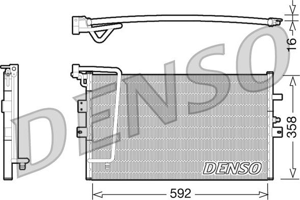 Denso DCN25002 - Кондензатор, климатизация vvparts.bg