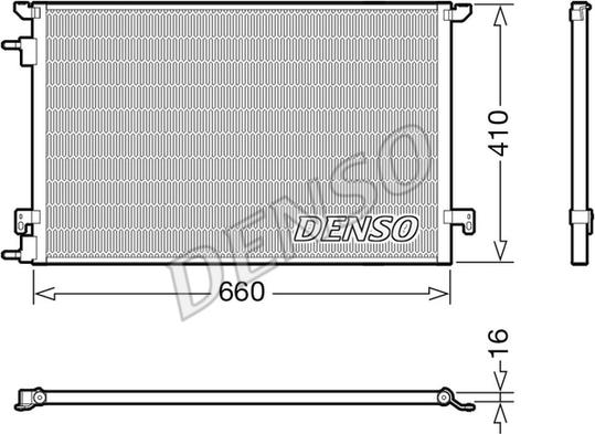 Denso DCN20045 - Кондензатор, климатизация vvparts.bg