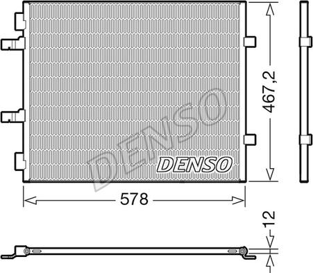 Denso DCN20042 - Кондензатор, климатизация vvparts.bg