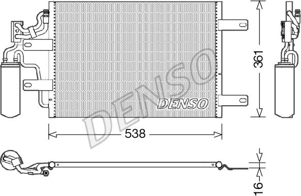 Denso DCN20025 - Кондензатор, климатизация vvparts.bg