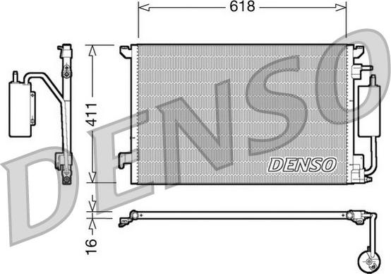 Denso DCN20028 - Кондензатор, климатизация vvparts.bg