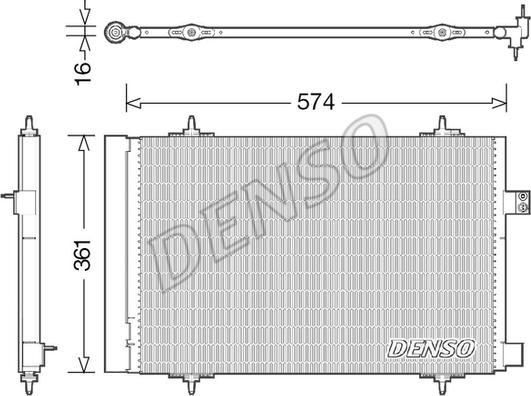 Denso DCN21019 - Кондензатор, климатизация vvparts.bg