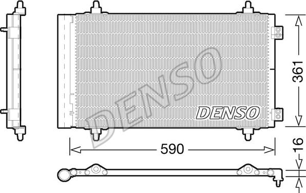 Denso DCN21018 - Кондензатор, климатизация vvparts.bg