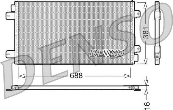 Denso DCN23024 - Кондензатор, климатизация vvparts.bg